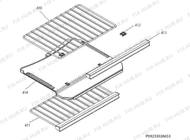 Взрыв-схема холодильника Electrolux EK170011LI - Схема узла Internal parts